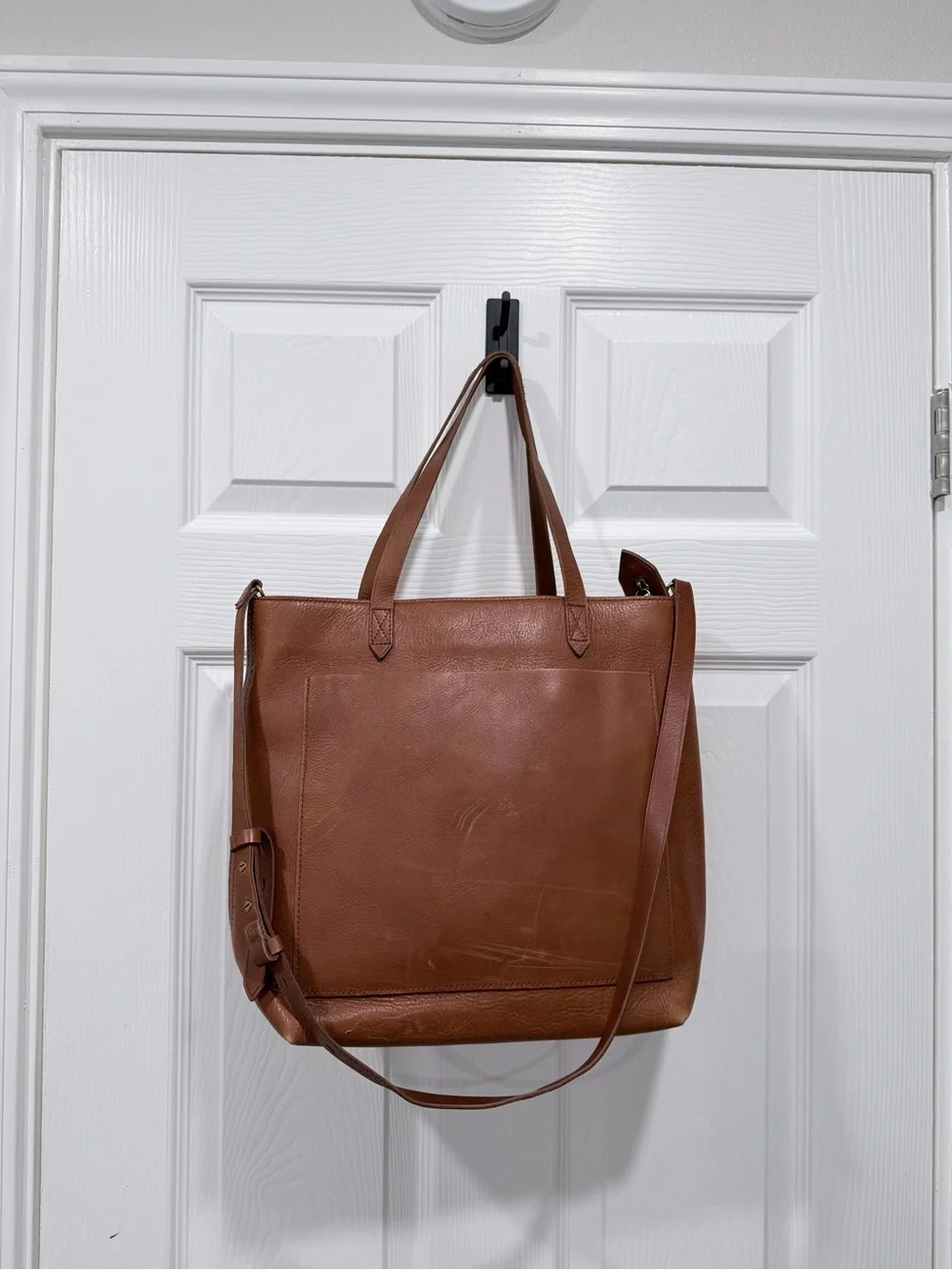 Madewell Brown Leather Handbag with Top Handles